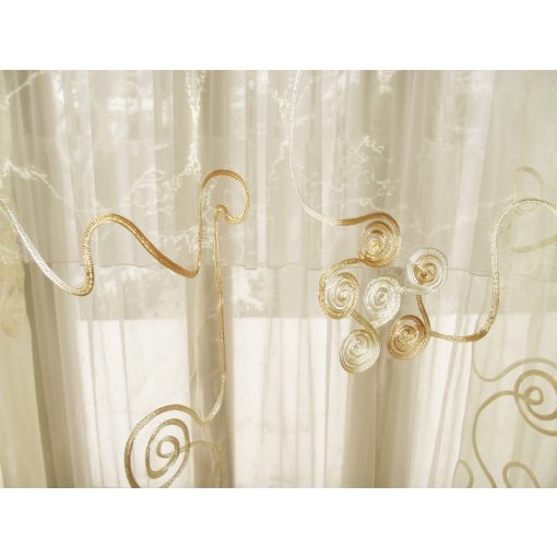 Noémi Arany Bézs Organza függöny - készre varrt 250 x 300 cm