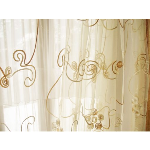 Noémi Arany Bézs Organza függöny - készre varrt 250 x 300 cm
