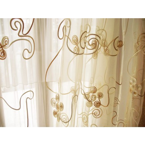 Noémi Arany Bézs Organza függöny - készre varrt 250 x 300 cm