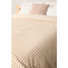 Panda ágytakaró pléd elegáns krém bézs vaj szín