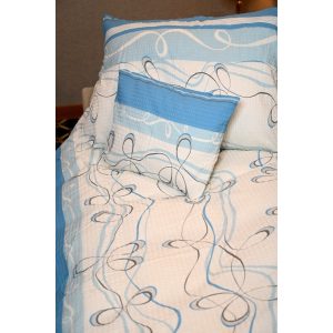   Erdőcske 100% pamut magyar krepp ágyneműhuzat 3 részes türkiz