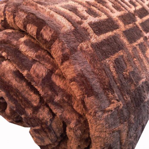 Barna Plüss Pléd Ágytakaró 150 x 200 cm