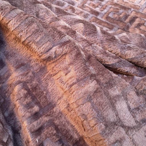 Barna Plüss Pléd Ágytakaró 150 x 200 cm