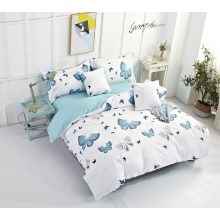 Mici kék pillangós pamut Ágyneműhuzat garnitúra 7 részes