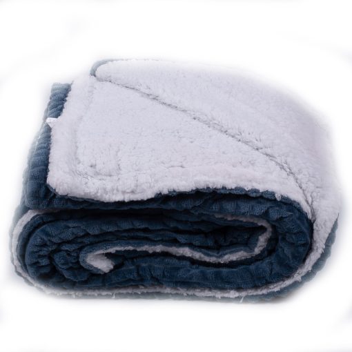 Baby kék Ágytakaró Pléd vastag bárányos