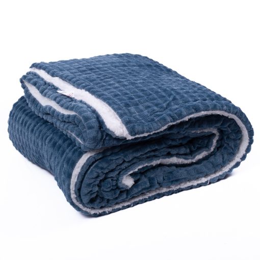 Baby kék Ágytakaró Pléd vastag bárányos