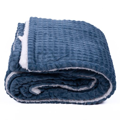 Baby kék Ágytakaró Pléd vastag bárányos