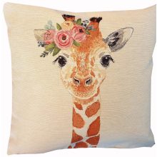 Zsiráfos Díszpárna Bézs 40 x 40 cm gépi gobelin