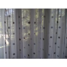 Pipitér Fehér Virágos Organza Függöny 250 x 300 cm
