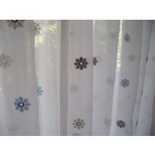 Pipitér Fehér Virágos Organza Függöny 250 x 300 cm