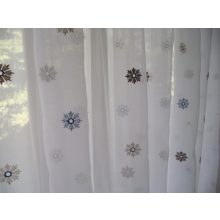 Pipitér Fehér Virágos Organza Függöny 250 x 300 cm