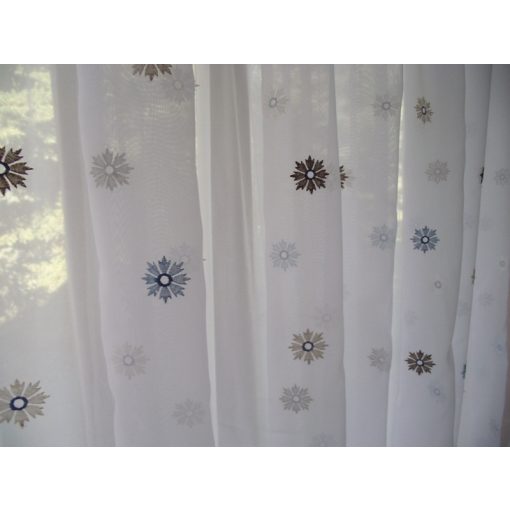 Pipitér Fehér Virágos Organza Függöny 250 x 300 cm