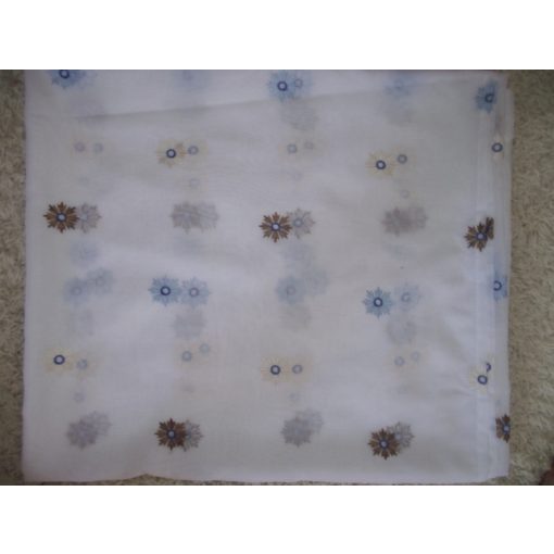 Pipitér Fehér Virágos Organza Függöny 250 x 300 cm