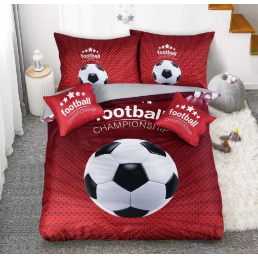 Focis 3D Piros pamut ágyneműhuzat 3 részes