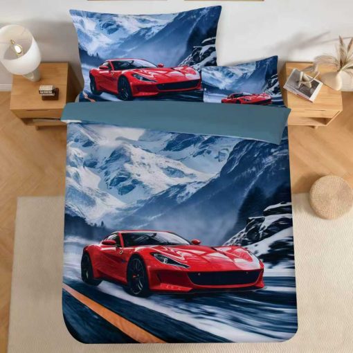 Hunora Sportkocsis 3D ágyneműhuzat 3 részes