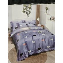 Rigács szürke szívecskés pamut ágyneműhuzat 7 részes 140 x 200 cm