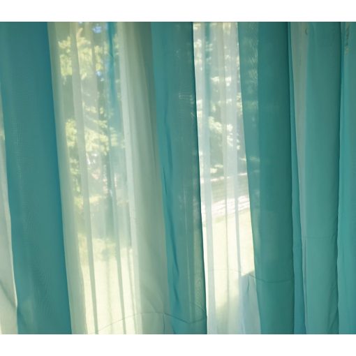 Búzavirág Kék Organza Készfüggöny - készre varrt 250 x 300 cm