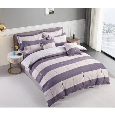 Zsalya 200x220 cm krepp ágyneműhuzat 6 részes csíkos