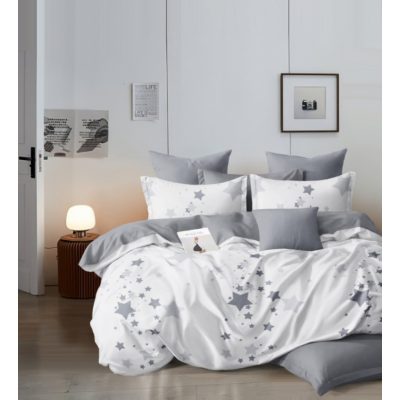 Szürke csillagos ágyneműhuzat garnitúra 7 részes