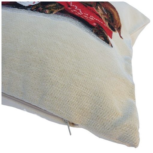 Karácsonyi Tacskó Kutyás Díszpárna 40 x 40 cm gépi gobelin