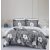   Csubak szürke fehér virágos ágyneműhuzat garnitúra 7 részes