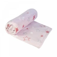 Mioara rózsaszín takaró plüss pléd csillagos