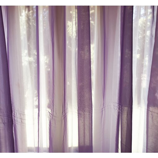 Linda Lila fényáteresztő Organza Függöny -készre varrt