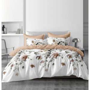 Díszfű pamut ágyneműhuzat 3 részes virágmintás