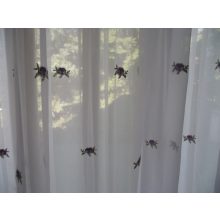 Orsika Lila Zöld Kisvirágos Organza függöny - készre varrt 250 x 300 cm