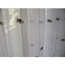 Orsika Lila Zöld Kisvirágos Organza függöny - készre varrt 250 x 300 cm