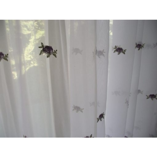 Orsika Lila Zöld Kisvirágos Organza függöny - készre varrt 250 x 300 cm