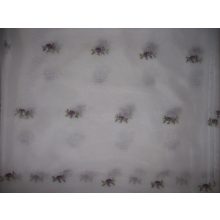 Orsika Lila Zöld Kisvirágos Organza függöny - készre varrt 250 x 300 cm