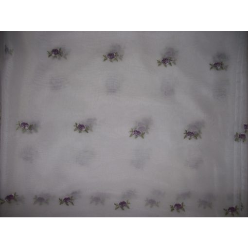 Orsika Lila Zöld Kisvirágos Organza függöny - készre varrt 250 x 300 cm