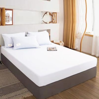 Dolores Fehér pamut gumis lepedő 100 x 200 cm