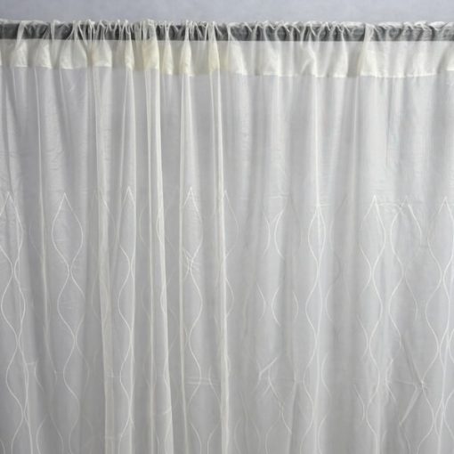 Hedvig Krém Organza Kész Függöny - készre varrt 250 x 300 cm