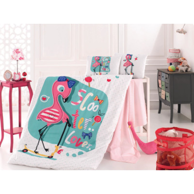   Flamingó 100% Pamut Ovis Gyerek Ágyneműhuzat 2 részes 90 x 135 cm
