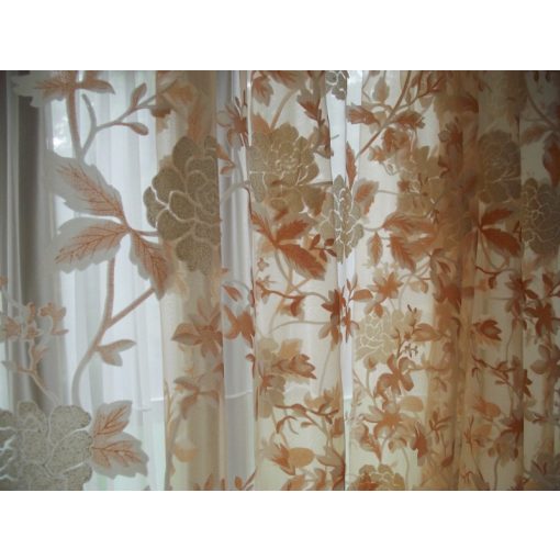 Orchidee Narancs Dekorfüggöny-fényáteresztő