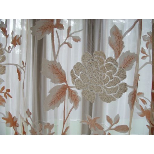 Orchidee Narancs Dekorfüggöny-fényáteresztő