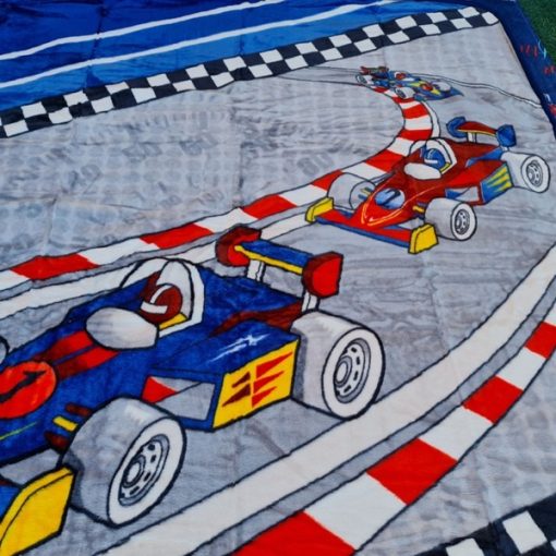 Emike Full Vastag Gyerek Pléd Versenyautós Kék 160 x 220 cm