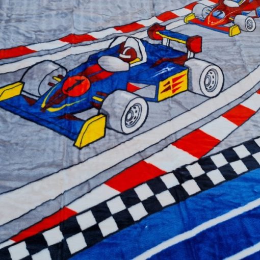 Emike Full Vastag Gyerek Pléd Versenyautós Kék 160 x 220 cm