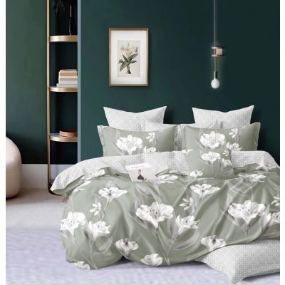   Estaur Nagy Paplanos Ágynemű garnitúra 6 részes zöld virágos