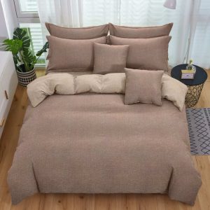   Kockácska krepp ágyneműhuzat garnitúra 6 részes dupla paplanos