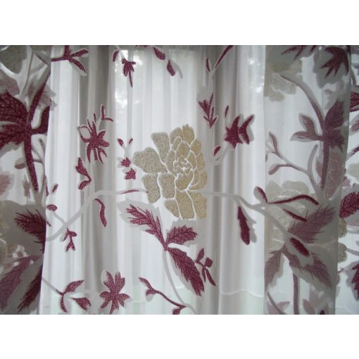 Palánka Fehér Bordó Dekorfüggöny 250 x 300 cm