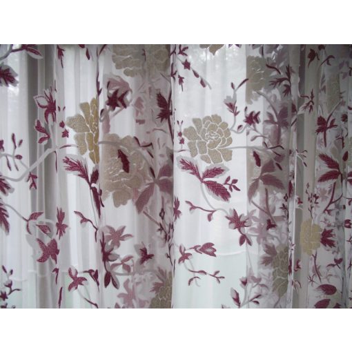 Palánka Fehér Bordó Dekorfüggöny 250 x 300 cm