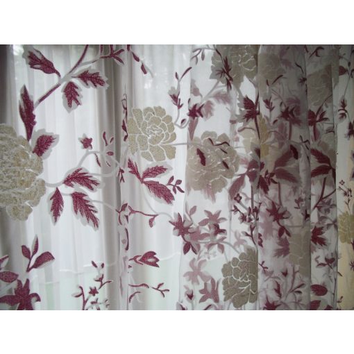 Palánka Fehér Bordó Dekorfüggöny 250 x 300 cm