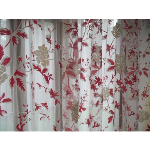 Alfréda Fehér Piros Dekorfüggöny 250 x 300 cm