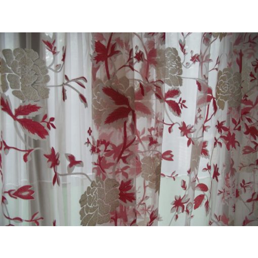 Alfréda Fehér Piros Dekorfüggöny 250 x 300 cm