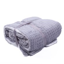 Filisz szürke bárányos puha pléd ágytakaró