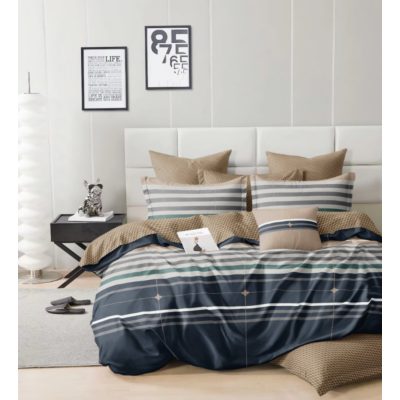 Dankó csíkos ágyneműhuzat garnitúra kék 7 részes