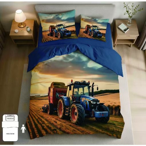 Kedvenc traktor mintás ágyneműhuzat pamut 3 részes